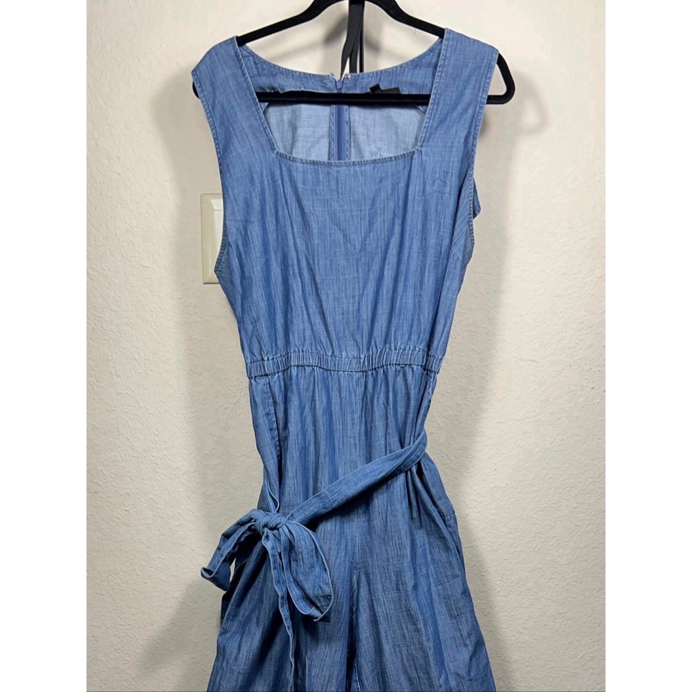 Lane Bryant Women's Chambray Jumpsuit Size 20 Sleeveless Blue